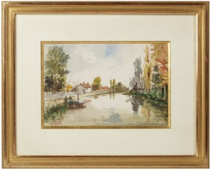 A Watercolor, 19th Century French School